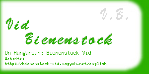 vid bienenstock business card